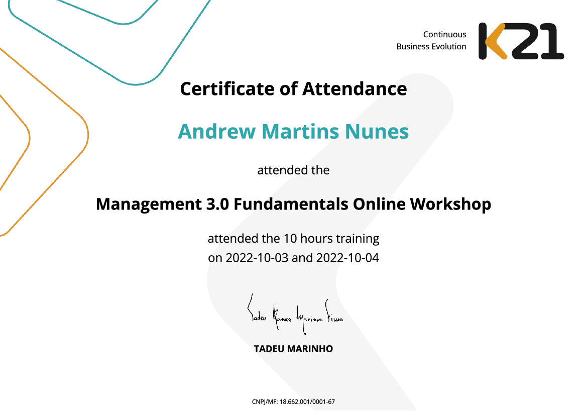 Certificado K21